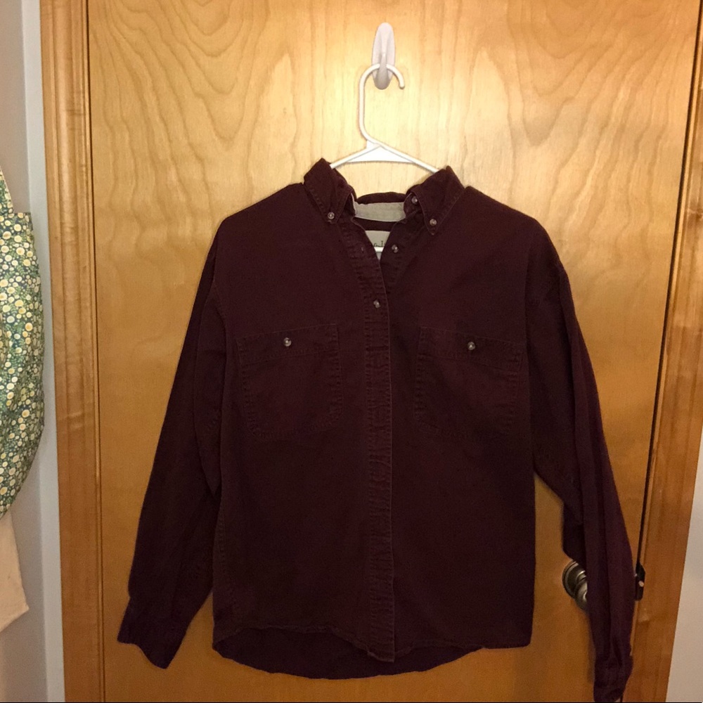 Vintage GreatLand maroon button down, size S
